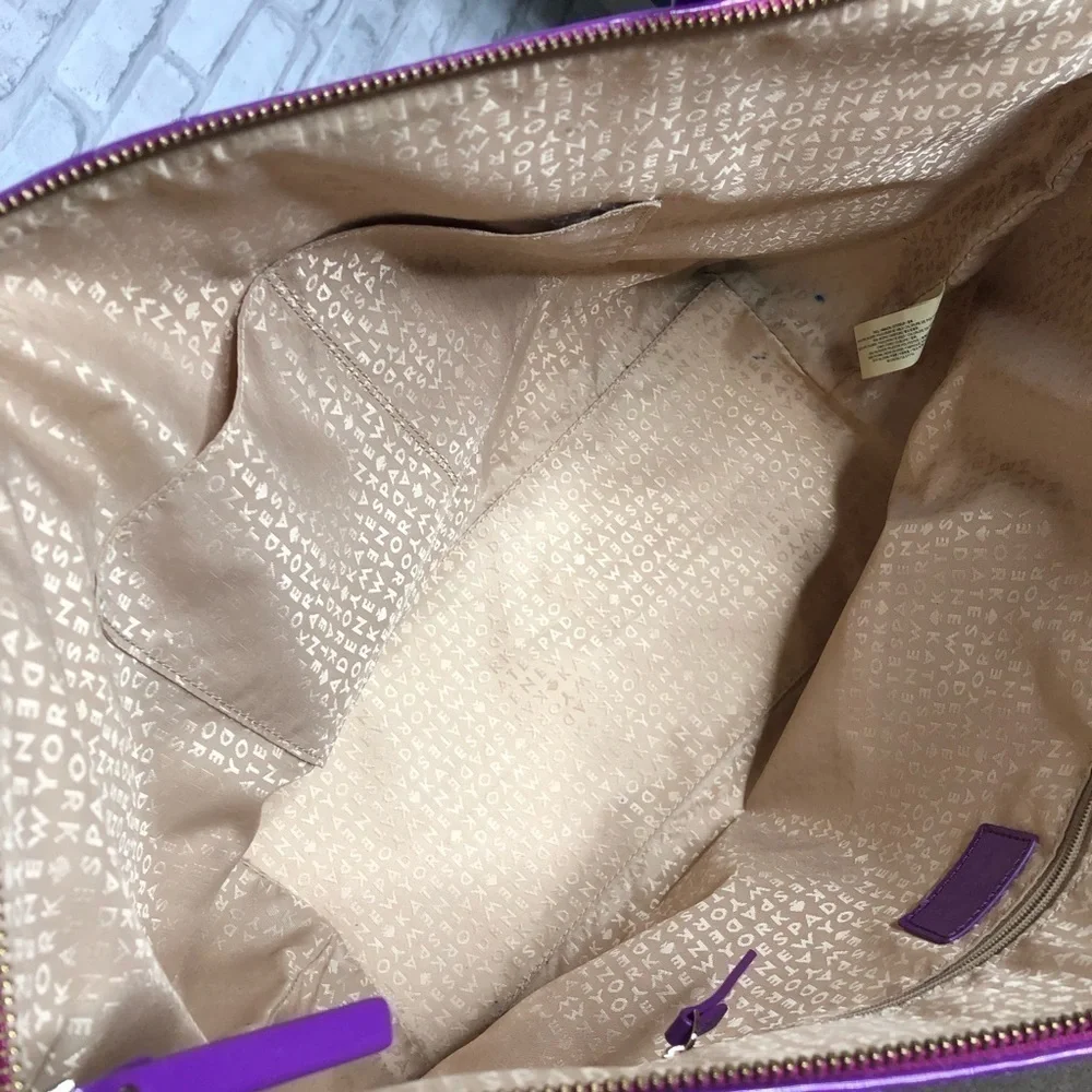 Kate Spade Sophie Camellia Street tote purple